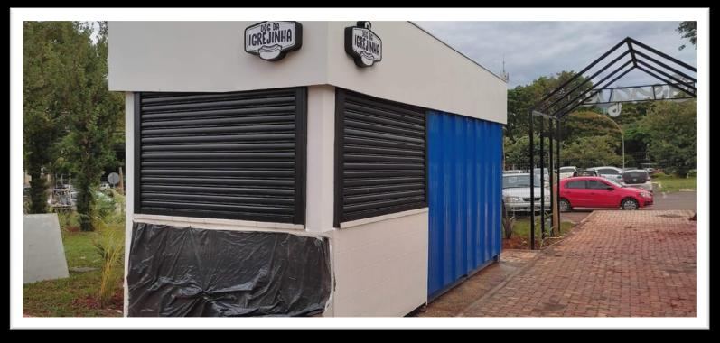 Quiosque comercial construído pela No Eixo Engenharia